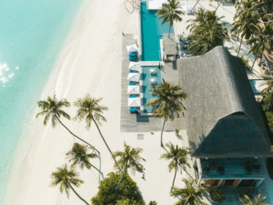 Aerial Hotel View Maldives